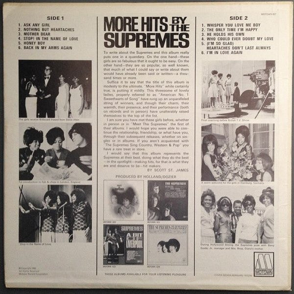 The Supremes : More Hits By The Supremes (LP, Album, Mono, Hol)