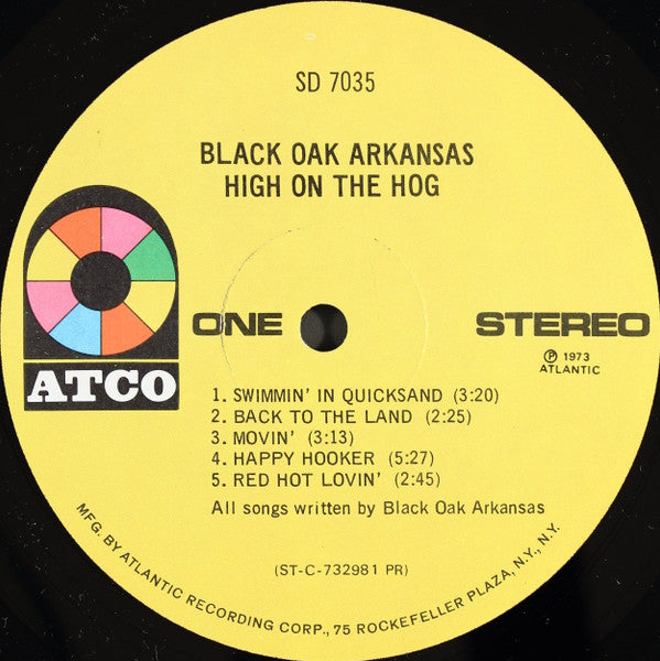 Black Oak Arkansas : High On The Hog (LP, Album, Pre)