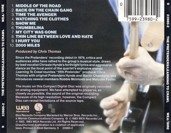 The Pretenders : Learning To Crawl (CD, Album, Tar)