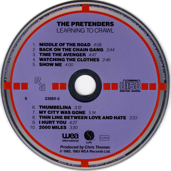 The Pretenders : Learning To Crawl (CD, Album, Tar)