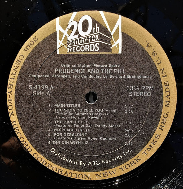 Bernard Ebbinghouse : Prudence And The Pill (LP)