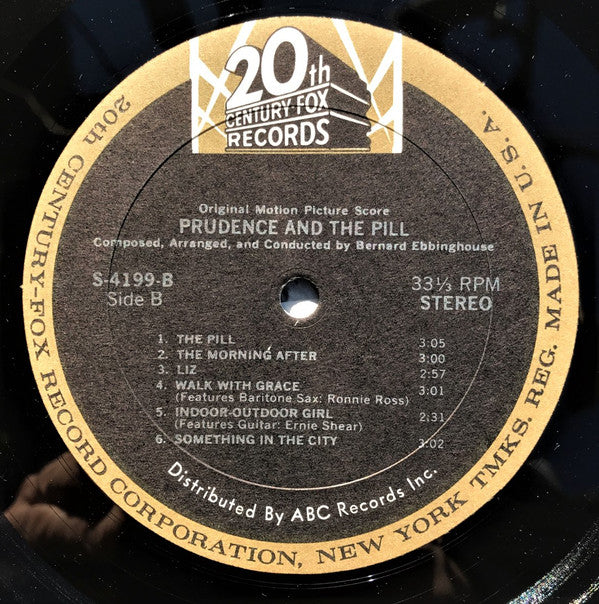 Bernard Ebbinghouse : Prudence And The Pill (LP)