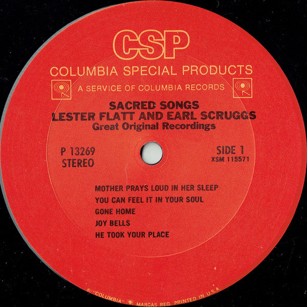 Lester Flatt And Earl Scruggs* : Sacred Songs (LP, Album, RE, RM)