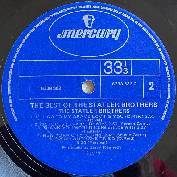 The Statler Brothers : The Best Of The Statler Brothers (LP, Comp)