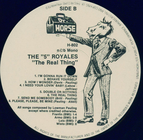 The "5" Royales* : The Real Thing (LP, Comp, Mono)
