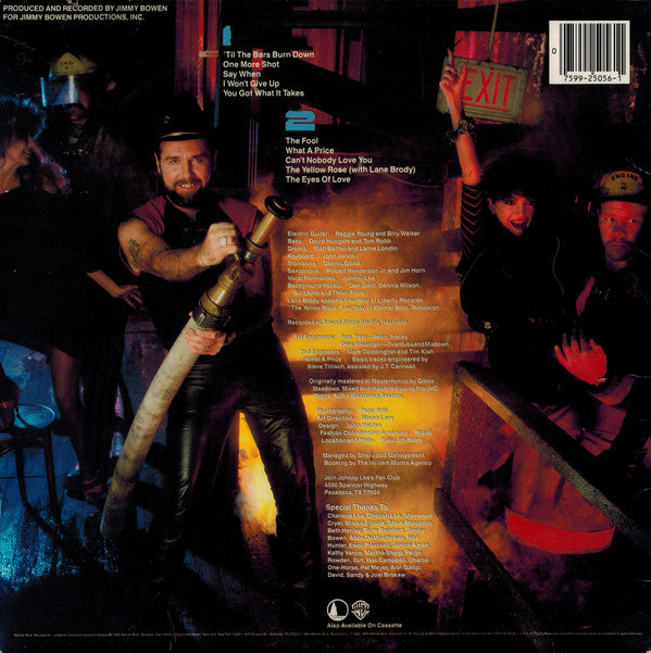 Johnny Lee (3) : 'Til The Bars Burn Down (LP, Album)