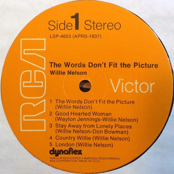 Willie Nelson : The Words Don't Fit The Picture (LP, Album, Hol)