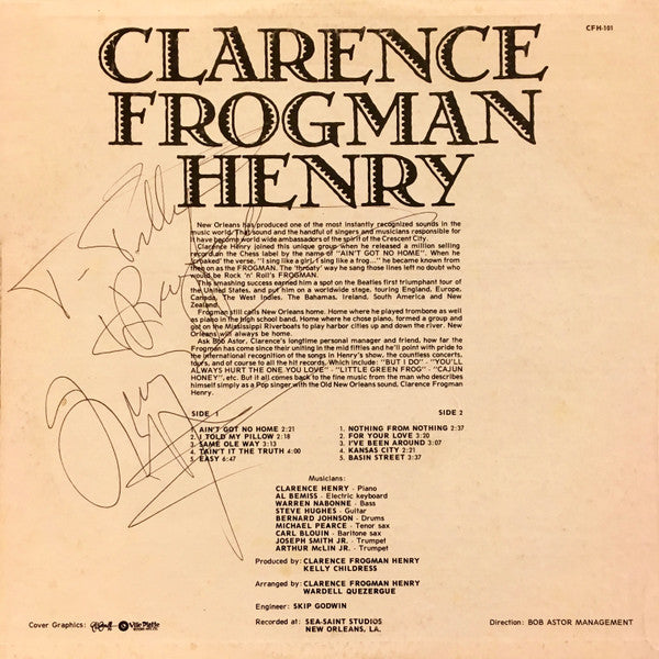 Clarence "Frogman" Henry : Bourbon St. New Orleans (LP, Album)