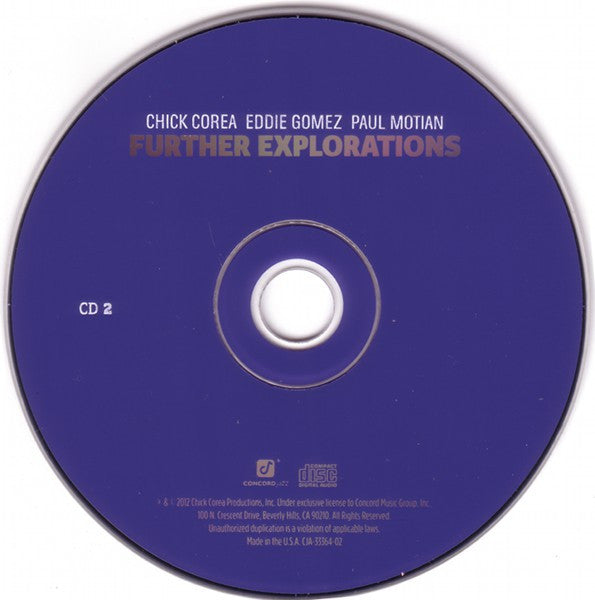 Chick Corea, Eddie Gomez, Paul Motian : Further Explorations (2xCD, Album)