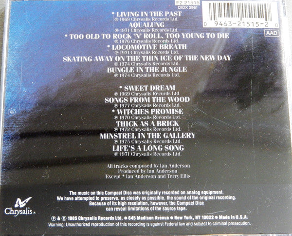Jethro Tull : Original Masters (CD, Comp)