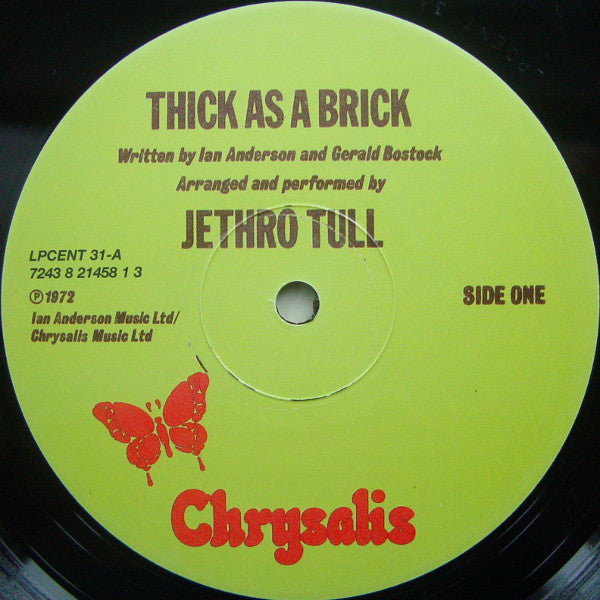 Jethro Tull : Thick As A Brick (LP, Album, RE, 180)