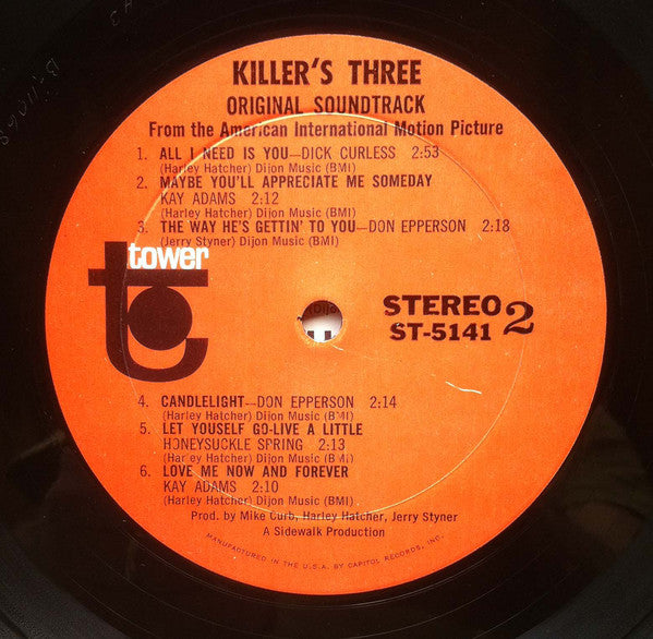 Various : Killers Three - The Original Motion Picture Soundtrack (LP, Album)