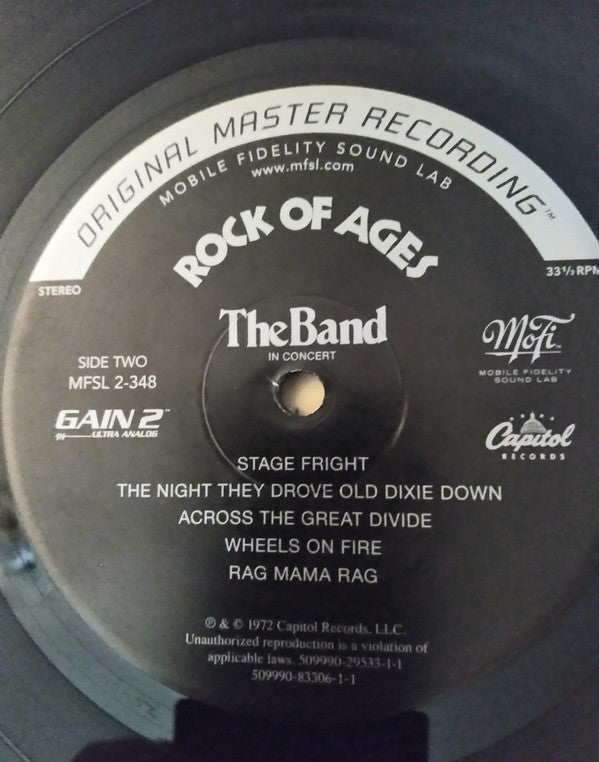 The Band : Rock Of Ages (The Band In Concert) (2xLP, Album, Ltd, Num, RE, RM, 180)