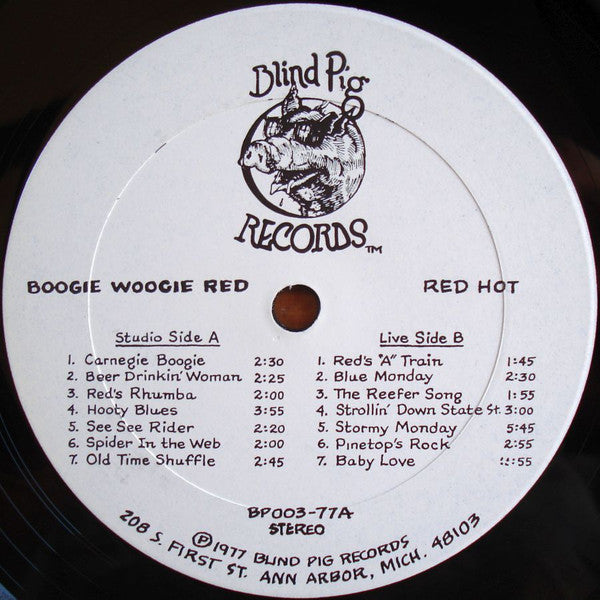 Boogie Woogie Red : Red Hot (LP, Album)