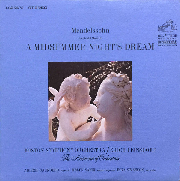Mendelssohn*, Boston Symphony Orchestra / Erich Leinsdorf : Incidental Music To A Midsummer Night's Dream (LP, Album)