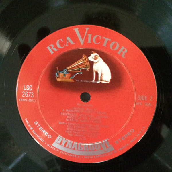 Mendelssohn*, Boston Symphony Orchestra / Erich Leinsdorf : Incidental Music To A Midsummer Night's Dream (LP, Album)