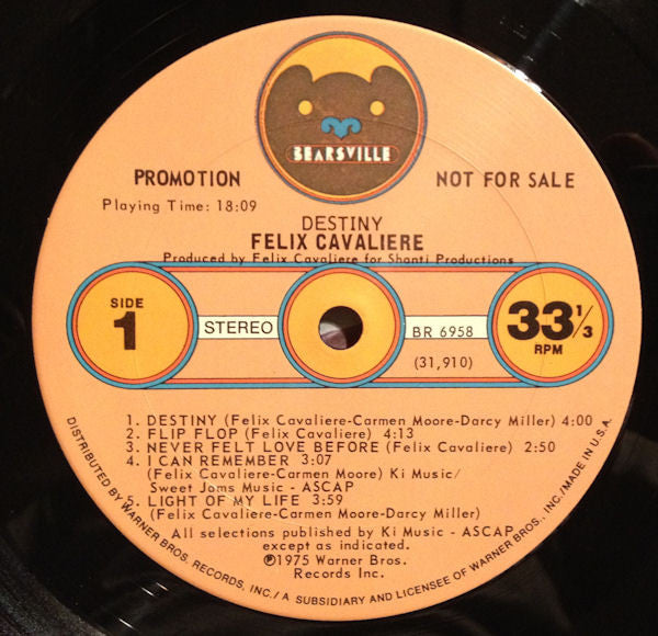 Felix Cavaliere : Destiny (LP, Album, Promo, San)