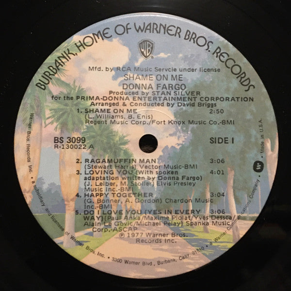 Donna Fargo : Shame On Me (LP, Album, Club, RCA)