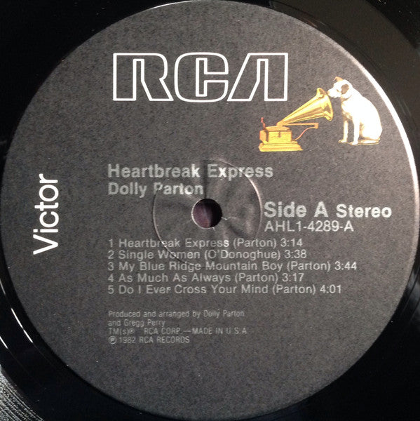 Dolly Parton : Heartbreak Express (LP, Album, Ind)