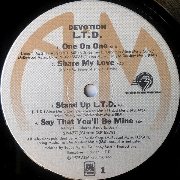 L.T.D. : Devotion (LP, Album, Ind)