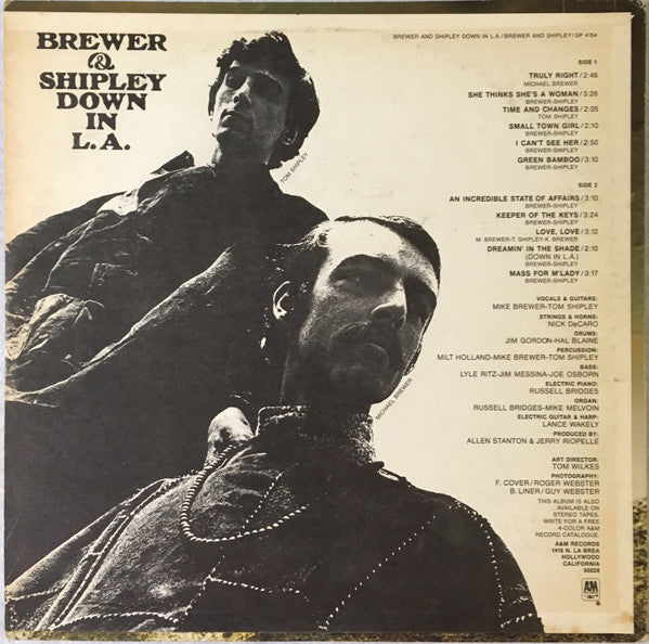 Brewer And Shipley : Down In L.A. (LP, Album, Promo)