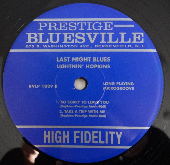 Lightnin' Hopkins With Sonny Terry : Last Night Blues (2x12", Album, Ltd, Num, RE, RM, 180)
