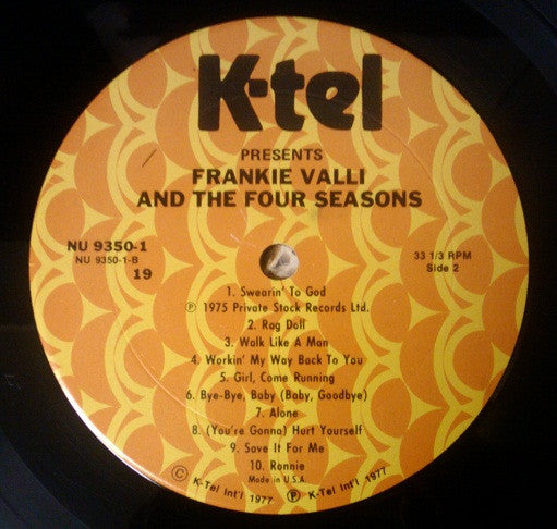 Frankie Valli & The Four Seasons* : The Greatest Hits Of Frankie Valli & The Four Seasons (2xLP, Comp, Ter)