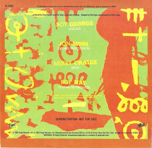 Culture Club : I'll Tumble 4 Ya! (7", Single, Promo)