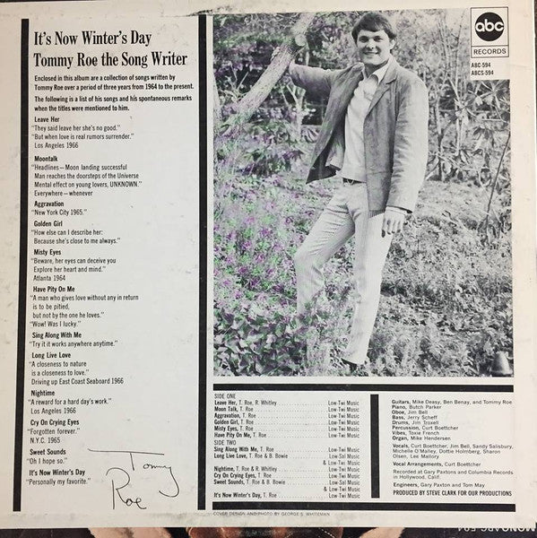 Tommy Roe : It's Now Winter's Day (LP, Album)