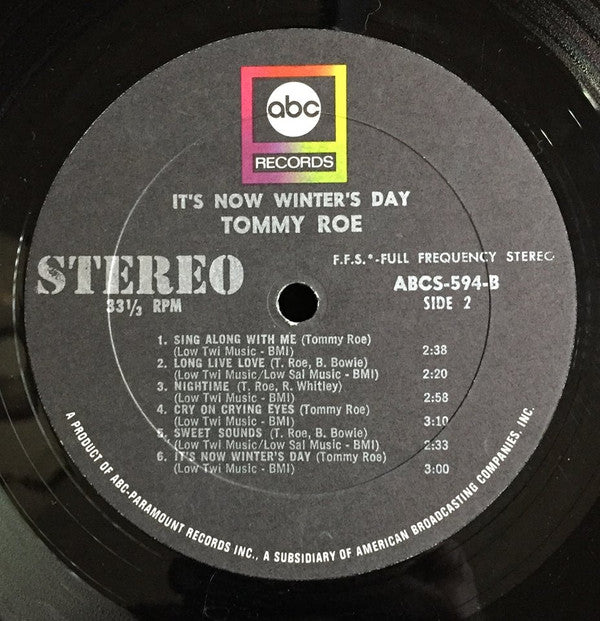 Tommy Roe : It's Now Winter's Day (LP, Album)