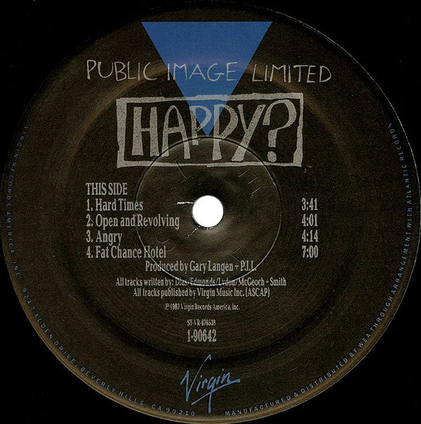 Public Image Limited : Happy? (LP, Album, SRC)