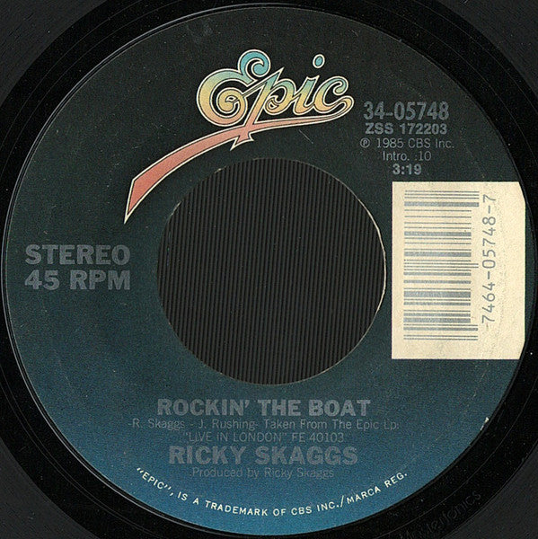 Ricky Skaggs : Cajun Moon (7", Styrene, Car)