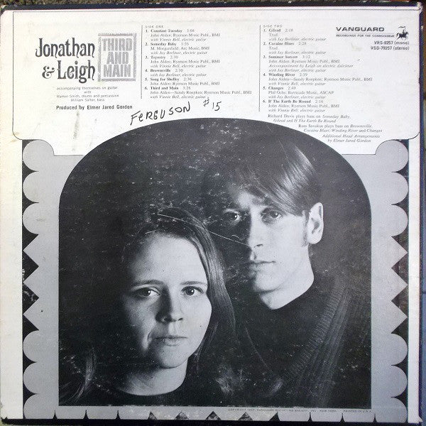 Jonathan And Leigh : Third And Main (LP, Album, Mono)