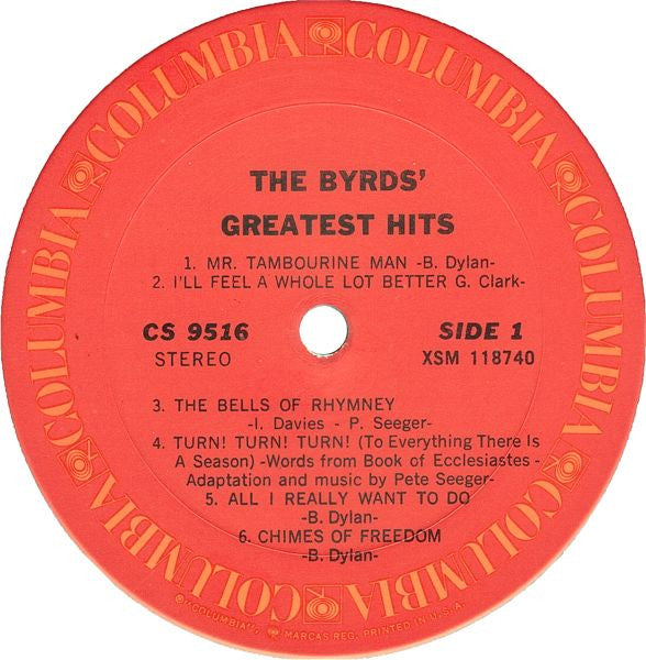 The Byrds : The Byrds' Greatest Hits (LP, Comp, RP, Ter)