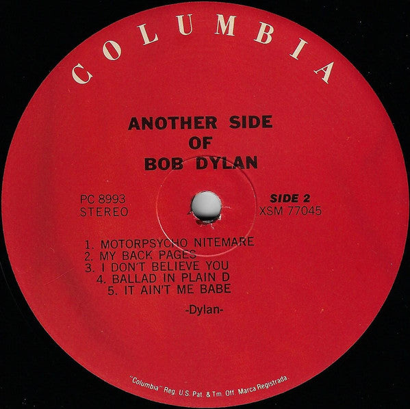 Bob Dylan : Another Side Of Bob Dylan (LP, Album, RE, 180)