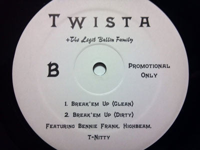 Twista + The Legit Ballin Family* : Game Recognize Game / Break'Em Up (12", Promo)