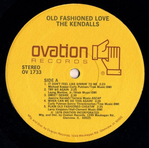 The Kendalls : Old Fashioned Love (LP, Album, PRC)