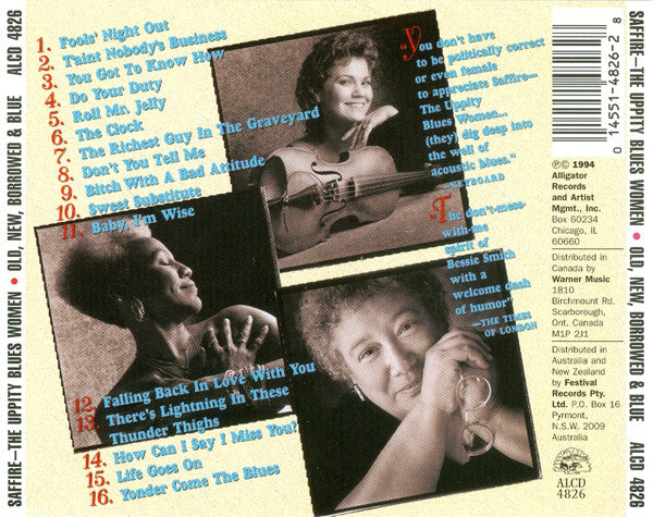 Saffire -The Uppity Blues Women : Old, New, Borrowed & Blue (CD, Album)