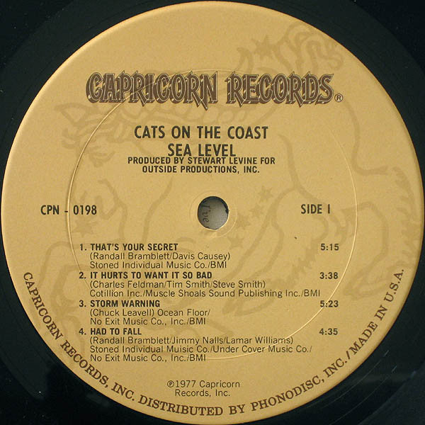 Sea Level : Cats On The Coast (LP, Album, San)