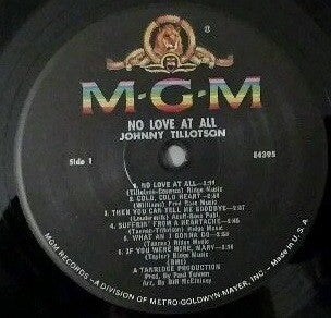 Johnny Tillotson : No Love At All (LP, Album, Mono)