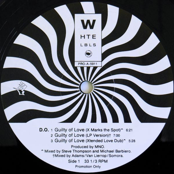 D.O.* : Guilty Of Love (12", Promo)
