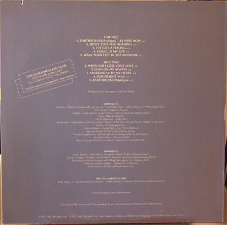 The 5th Dimension* : Earthbound (LP, Album)