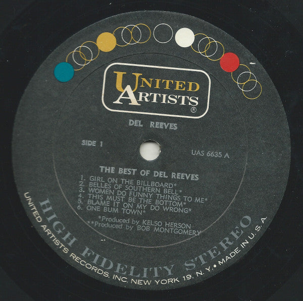 Del Reeves : The Best Of Del Reeves (LP, Comp)