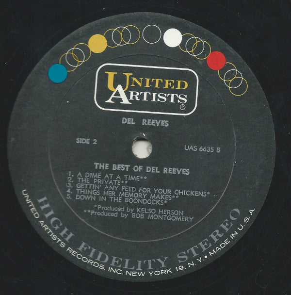 Del Reeves : The Best Of Del Reeves (LP, Comp)