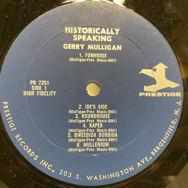Gerry Mulligan : Historically Speaking (LP, Comp, Mono, RE)