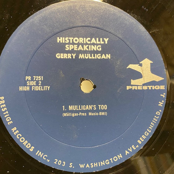 Gerry Mulligan : Historically Speaking (LP, Comp, Mono, RE)