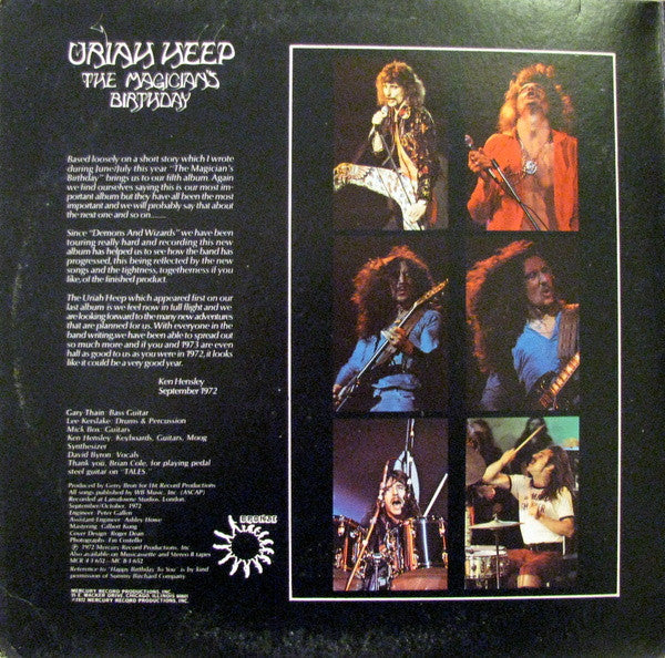 Uriah Heep : The Magician's Birthday (LP, Album, PRC)