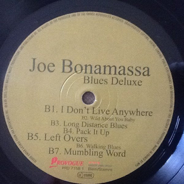 Joe Bonamassa : Blues Deluxe (LP, Album, RE)