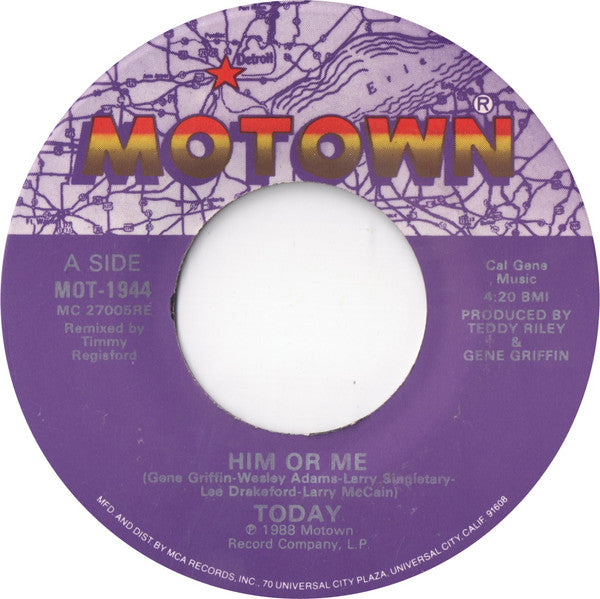 Today : Him Or Me (7", Single)