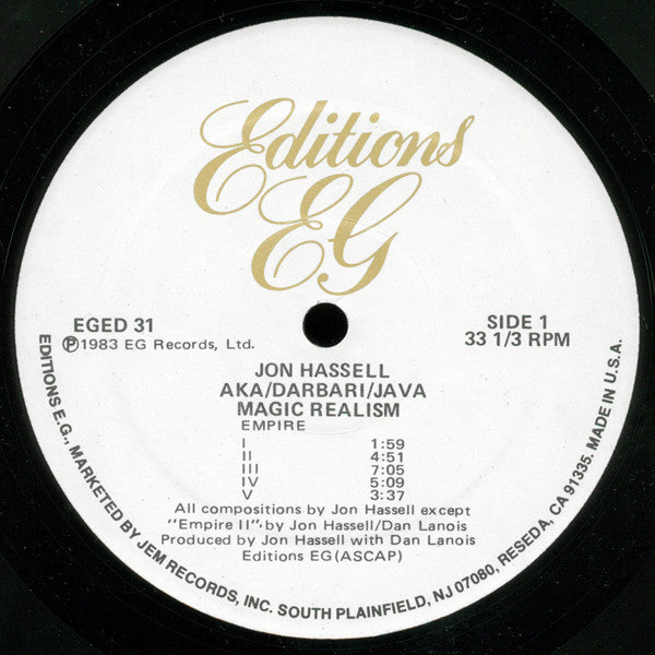 Jon Hassell : Aka / Darbari / Java - Magic Realism (LP, Album)